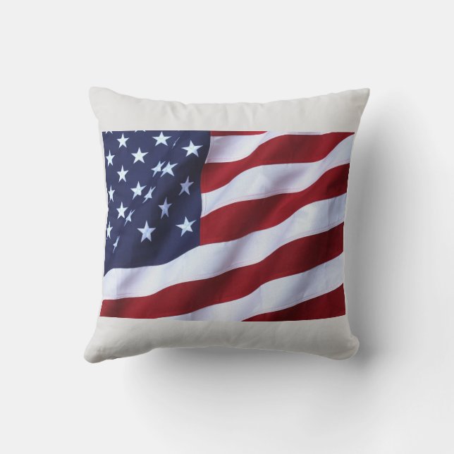 Amerikanische Flagge Throw Kissen (Rückseite)