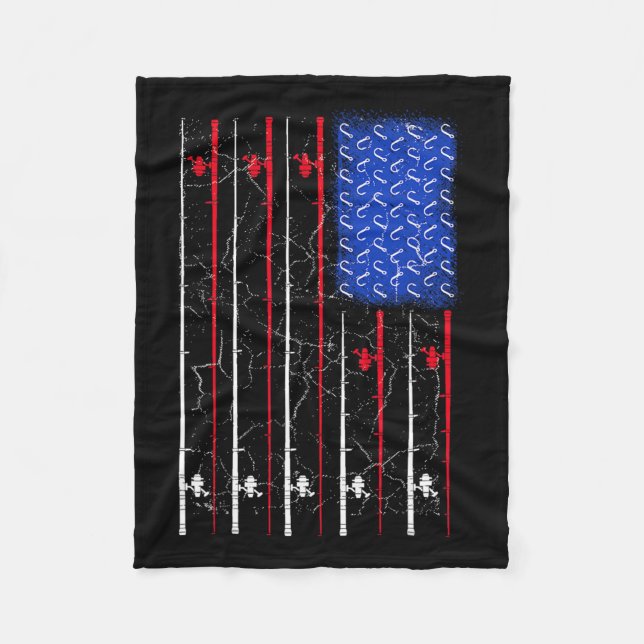 Amerikanische Flagge Top Fleecedecke (Vorderseite)