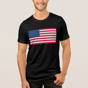 Amerikanische Flagge Tri-Blend Shirt