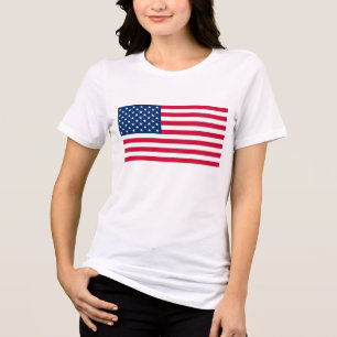 Amerikanische Flagge Tri-Blend Shirt