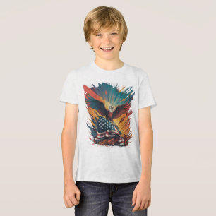 Amerikanische Flagge Tri-Blend Shirt