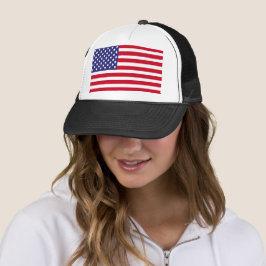 Amerikanische Flagge Truckerkappe