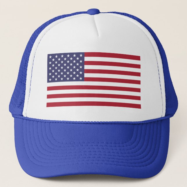 Amerikanische Flagge Truckerkappe (Vorderseite)