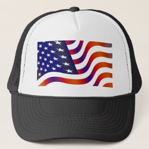 Amerikanische Flagge Truckerkappe