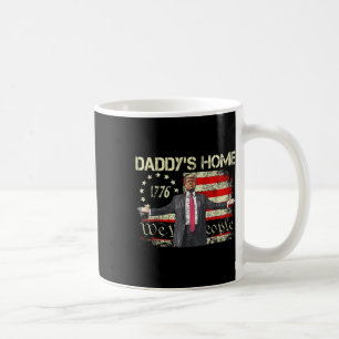 Amerikanische Flagge Trump 2024 Daddys Zuhause We  Kaffeetasse