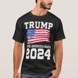 Amerikanische Flagge Trump 2024 T-Shirt