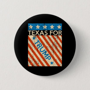 Amerikanische Flagge Trump 2024 Wiederwahl Texas T Button