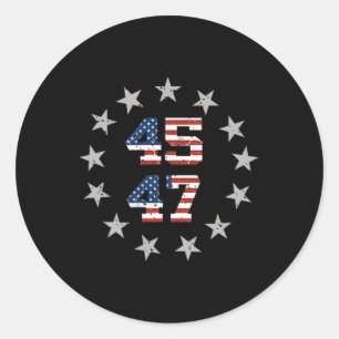 Amerikanische Flagge Trump Daddys Zuhause nimmt Am Runder Aufkleber