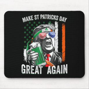 Amerikanische Flagge Trump macht St Patricks Day z Mousepad