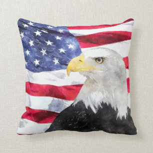 AMERIKANISCHE FLAGGE U. EAGLE KISSEN