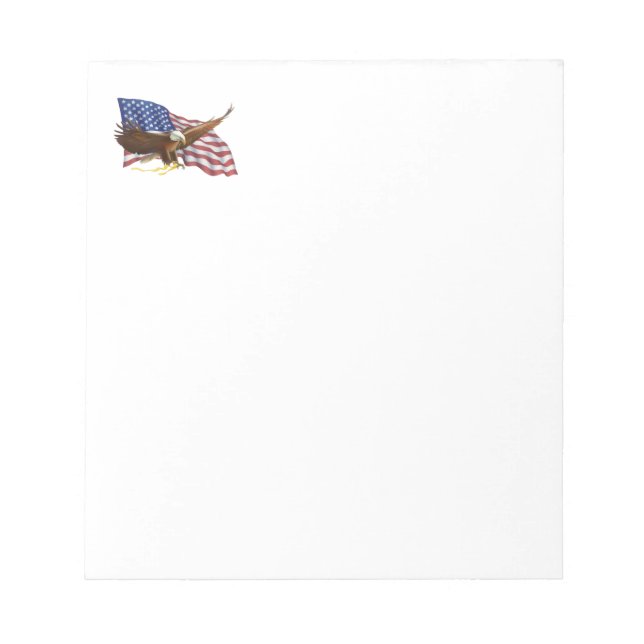Amerikanische Flagge und Adler Notizblock (Vorderseite)