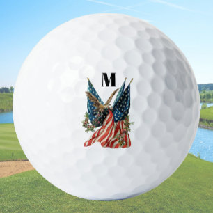 Amerikanische Flagge und Adler patriotisches indiv Golfball
