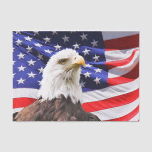 Amerikanische Flagge und Adler Seidenpapier