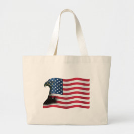 Amerikanische Flagge und Adler Tragetasche