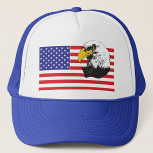 Amerikanische Flagge und Adler Truckerkappe