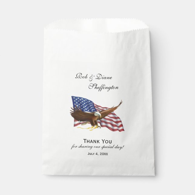 Amerikanische Flagge und Adlerbeutel Geschenktütchen (Vorderseite)