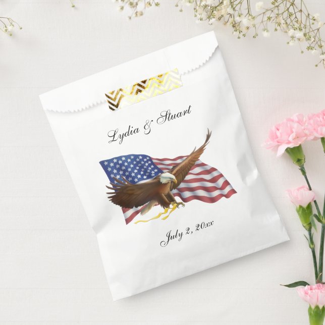 Amerikanische Flagge und Adlerhochzeit Geschenktütchen (Versiegelt)