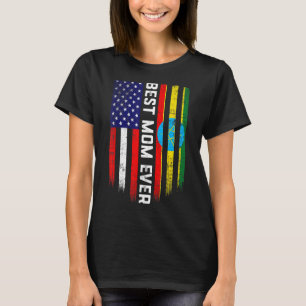 Amerikanische Flagge und Äthiopische Flagge Beste  T-Shirt