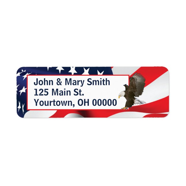 Amerikanische Flagge und Bald-Adler (Vorne)