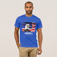 Amerikanische Flagge und Bald-Adler