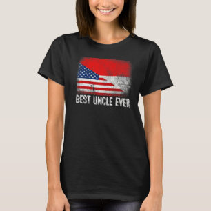 Amerikanische Flagge und beste Flagge für Indonesi T-Shirt
