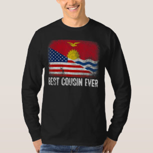Amerikanische Flagge und beste Flagge für Kiribati T-Shirt