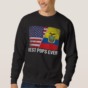 Amerikanische Flagge und Ecuador Flag Beste Pop je Sweatshirt