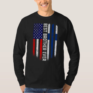 Amerikanische Flagge und Finnische Flagge Bester B T-Shirt