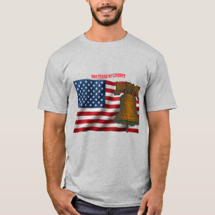 Amerikanische Flagge und Freiheitsglocke zum Unabh T-Shirt