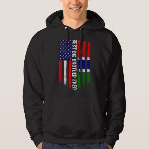 Amerikanische Flagge und Gambia-Flagge Bester groß Hoodie