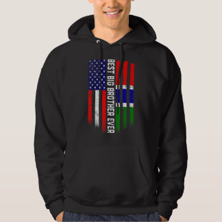 Amerikanische Flagge und Gambia-Flagge Bester groß Hoodie