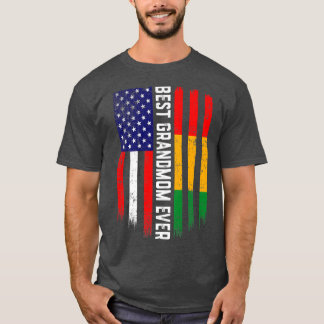 Amerikanische Flagge und Guinea Flag Beste Großmut T-Shirt