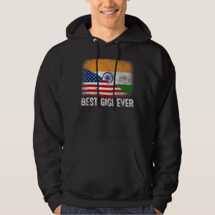 Amerikanische Flagge und Indische Flagge Beste Gig Hoodie