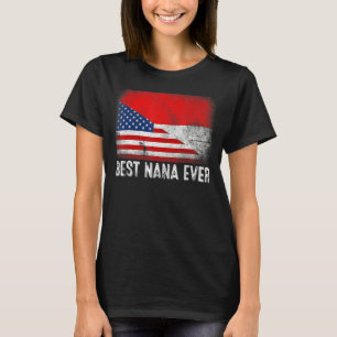 Amerikanische Flagge und Indonesien Flag Best Nana T-Shirt