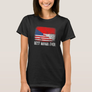 Amerikanische Flagge und Indonesienflagge Beste Ma T-Shirt