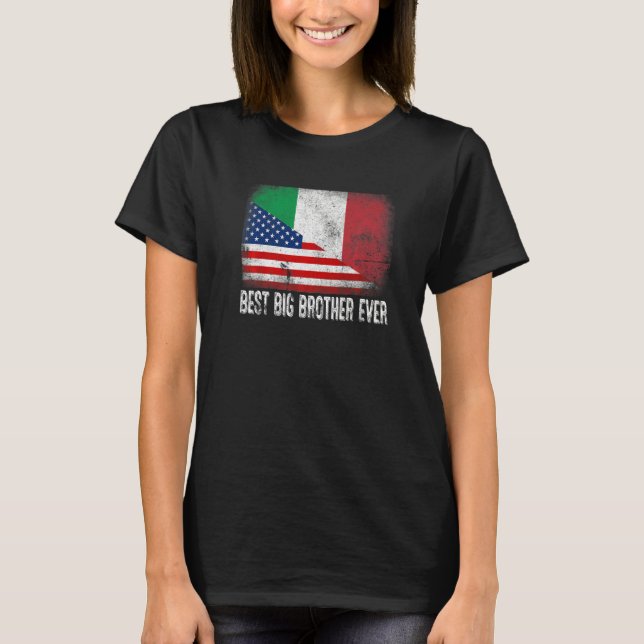Amerikanische Flagge und Italienische Flagge Beste T-Shirt (Vorderseite)