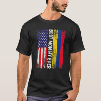 Amerikanische Flagge und Kolumbien-Flagge Beste Mo T-Shirt