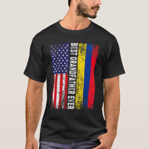 Amerikanische Flagge und Kolumbien-Flagge Bester G T-Shirt