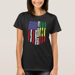 Amerikanische Flagge und Senegal-Flagge Bester Cou T-Shirt