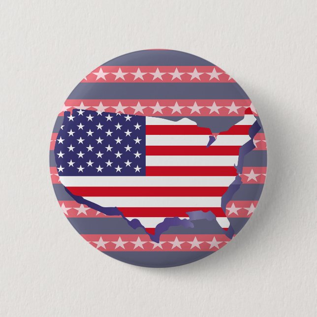 Amerikanische Flagge und US Flagge Button (Vorderseite)