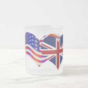 Amerikanische Flagge Union Jack Liebe Sterne Strei Mattglastasse
