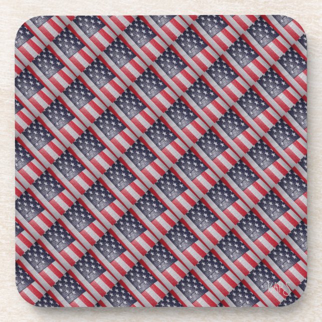 Amerikanische Flagge Untersetzer (Vorderseite)