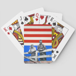 Amerikanische Flagge Unzugesicherte Vintage Fotos  Spielkarten