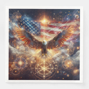 Amerikanische Flagge - US Flagge - Adler Serviette