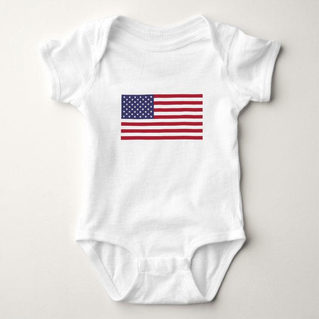 Amerikanische Flagge - US Flagge - Flagge der US Baby Strampler (Vorderseite)