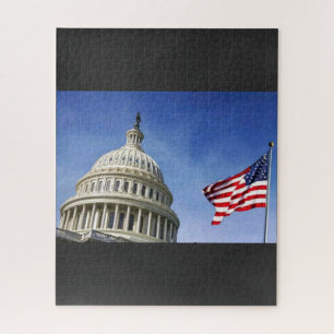 Amerikanische Flagge & US-Kapitol Patriotisches US