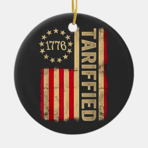 Amerikanische Flagge USA 1776 Amerikanische Zölle Keramik Ornament