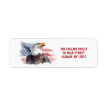 Amerikanische Flagge USA 4. Juli Rücksendeadresse