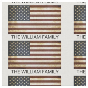 Amerikanische Flagge USA Custom Familienname patri Stoff