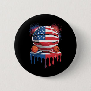 Amerikanische Flagge USA Eis Drip Game Sketll Drip Button